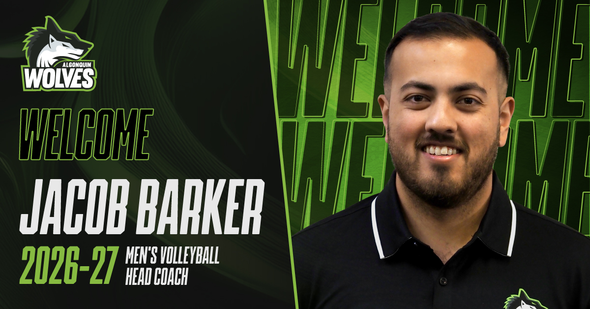 ALGONQUIN SA WELCOMES JACOB BARKER - NEW MEN'S VOLLEYBALL HEAD COACH